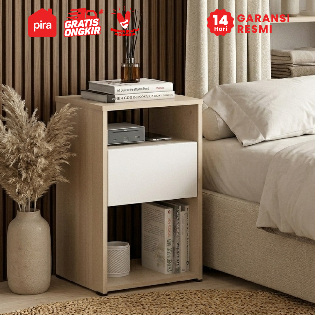 PIRA METROPOLIS OX - MARISA NS MEJA SAMPING / NAKAS warna PRO OAK - WHITE - PIRA METROPOLIS OX - foto 5