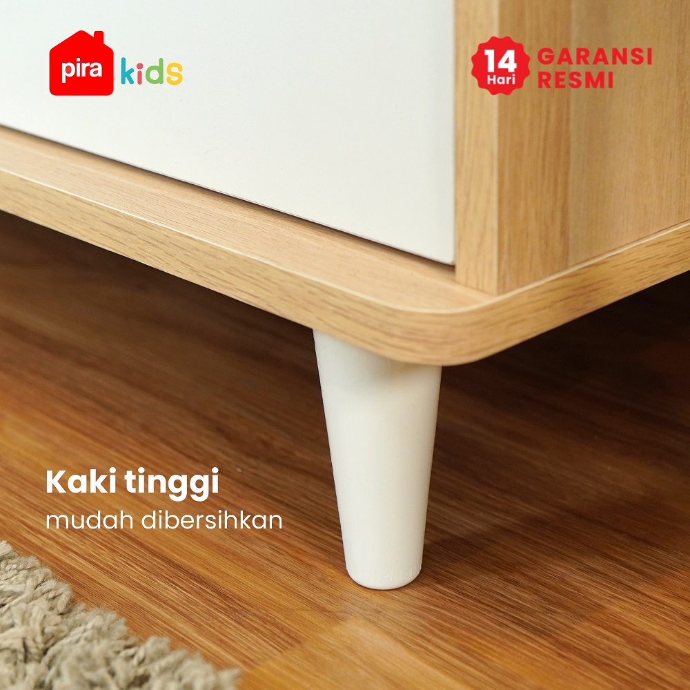 PIRA METROPOLIS - CHICCA CHT MEJA GANTI POPOK BAYI / BABY TAFEL / LEMARI SUSUN warna PRO OAK - WHITE SM - PIRA KIDS - foto 7