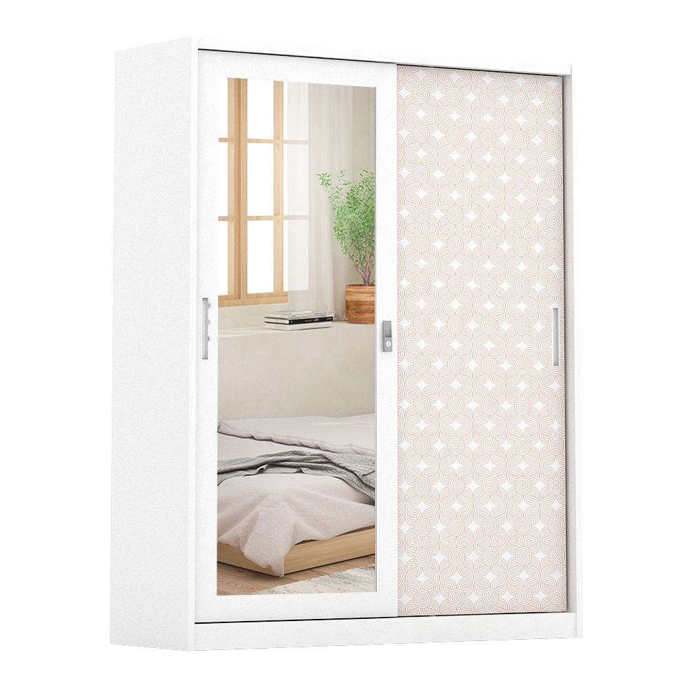 PIRA BAVARIAN - WURF 150A MWDSL LEMARI PAKAIAN BESI SLIDING / PINTU GESER warna WHITE - BAVARIAN - foto 4