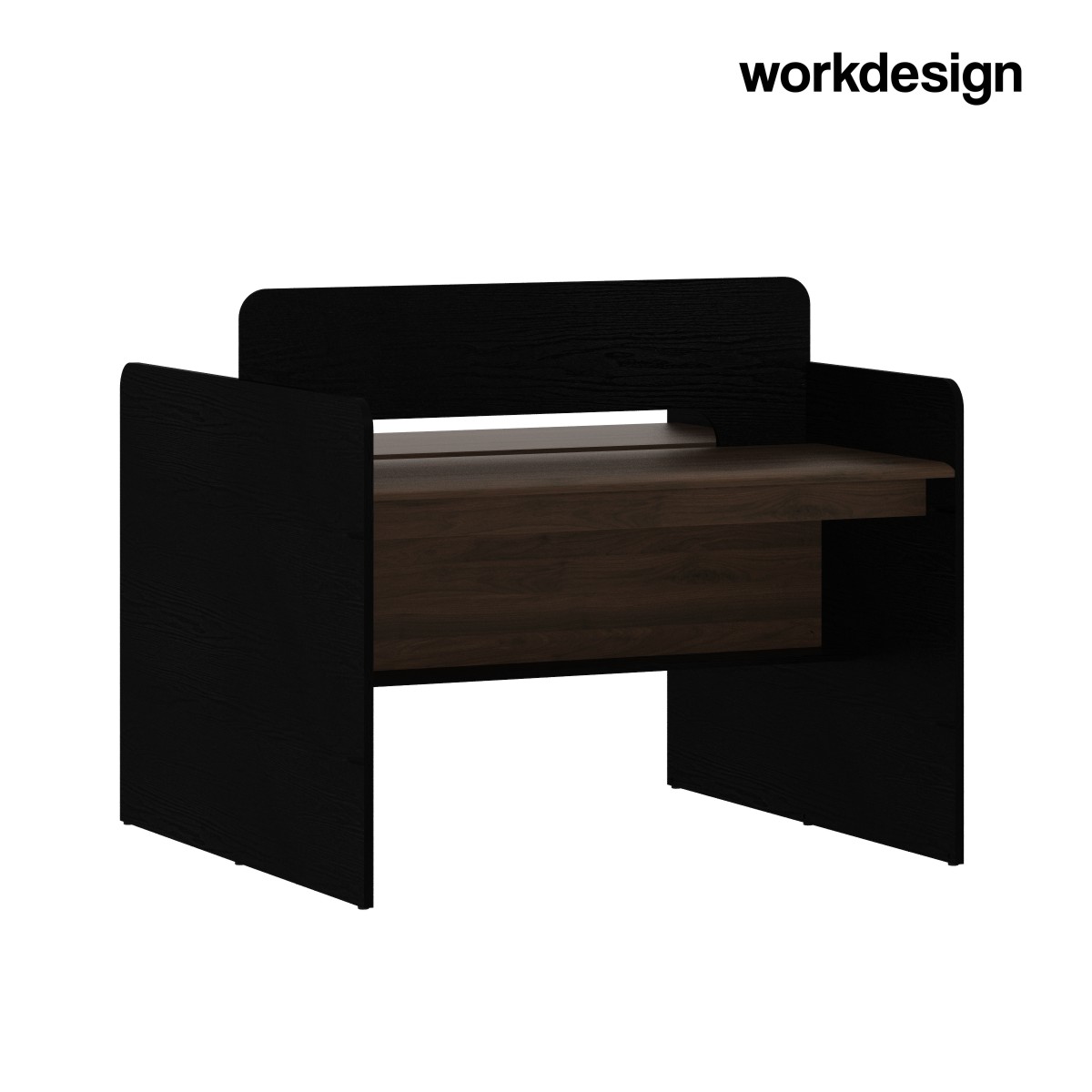 WORKDESIGN BURO DK129 MEJA KERJA / MEJA KANTOR / MEJA KERJA PARTISI warna BLACK OAK - WORKDESIGN - foto 3
