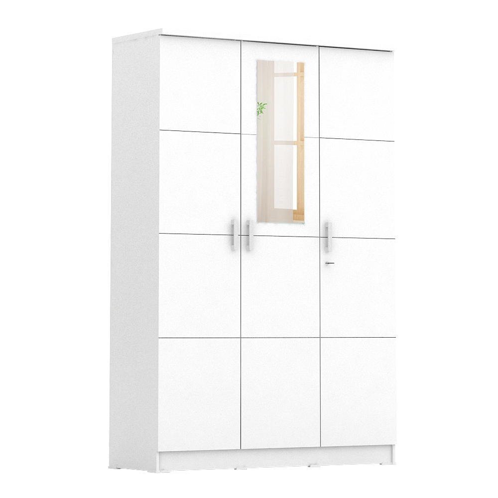 PIRA METROPOLIS -  ALBA BAZ 3P LEMARI PAKAIAN 3 PINTU warna WHITE - METROPOLIS - foto 3