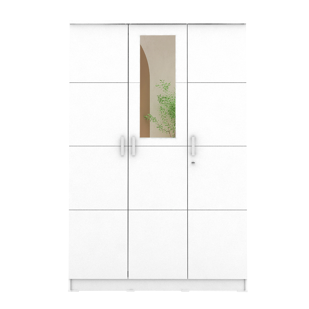 PIRA METROPOLIS -  ALBA BAZ 3P LEMARI PAKAIAN 3 PINTU warna WHITE - METROPOLIS - foto 4