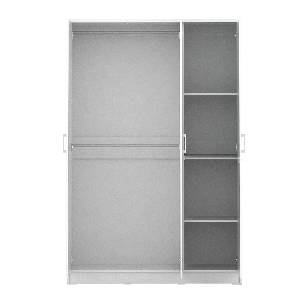 PIRA METROPOLIS -  ALBA BAZ 3P LEMARI PAKAIAN 3 PINTU warna WHITE - METROPOLIS - foto 6