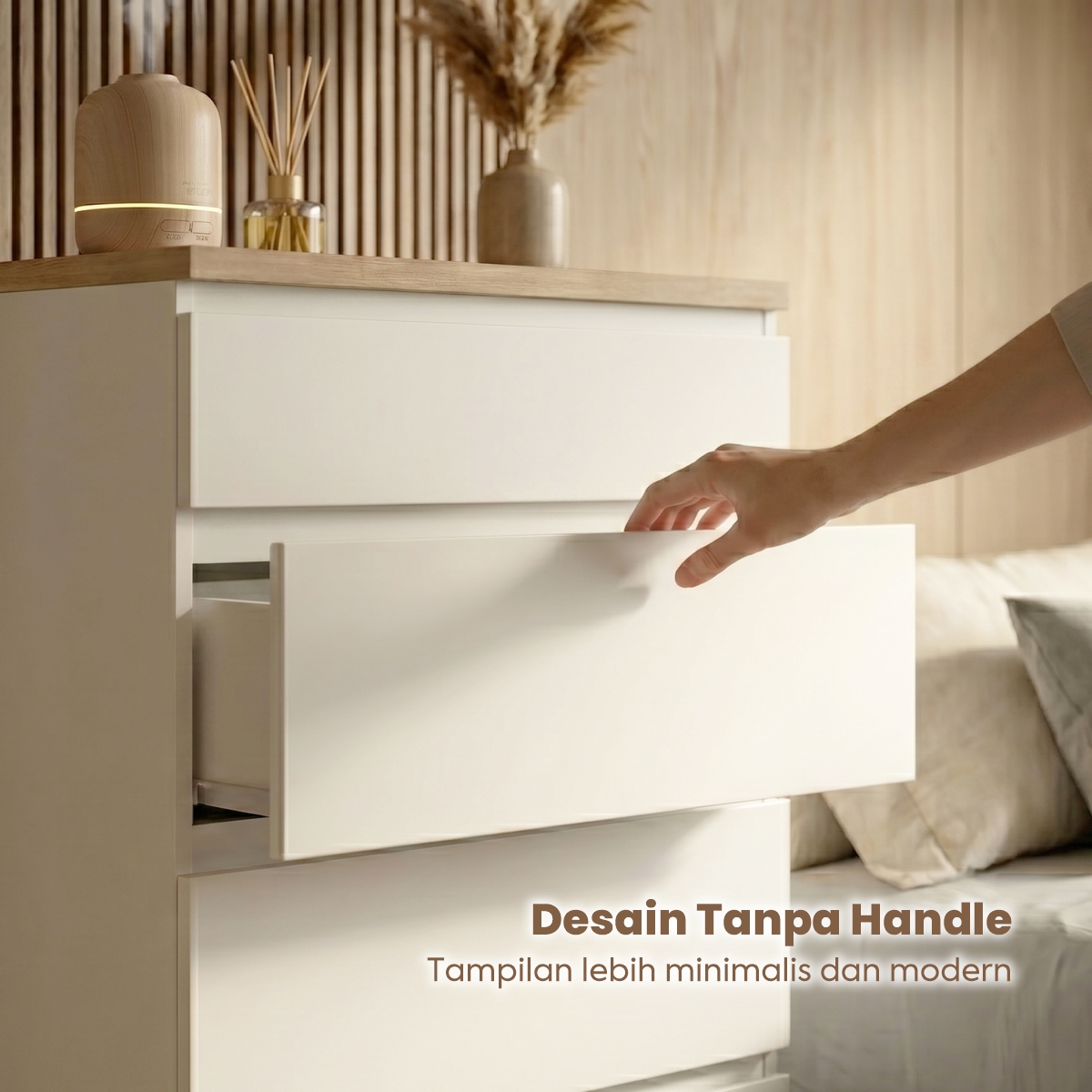 PIRA METROPOLIS OX - ARSEN CH4 LEMARI LACI / DRAWER / LEMARI SUSUN warna WHITE - PRO OAK - PIRA METROPOLIS - foto 8