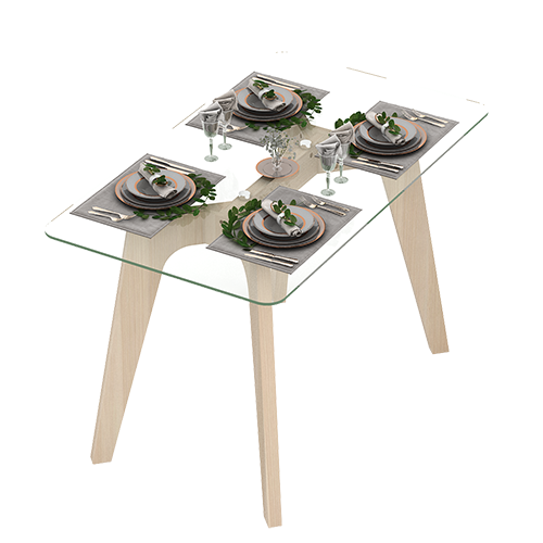 PIRA - PISTON DT SET MEJA MAKAN warna PRO OAK - PIRA - foto 4