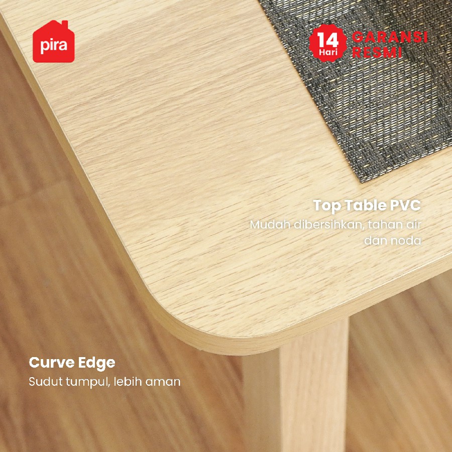 PIRA - URBAN DTSB180 MEJA MAKAN / MEJA KERJA DENGAN BUFET PENYIMPANAN warna PRO OAK - WHITE SM - PIRA - foto 4