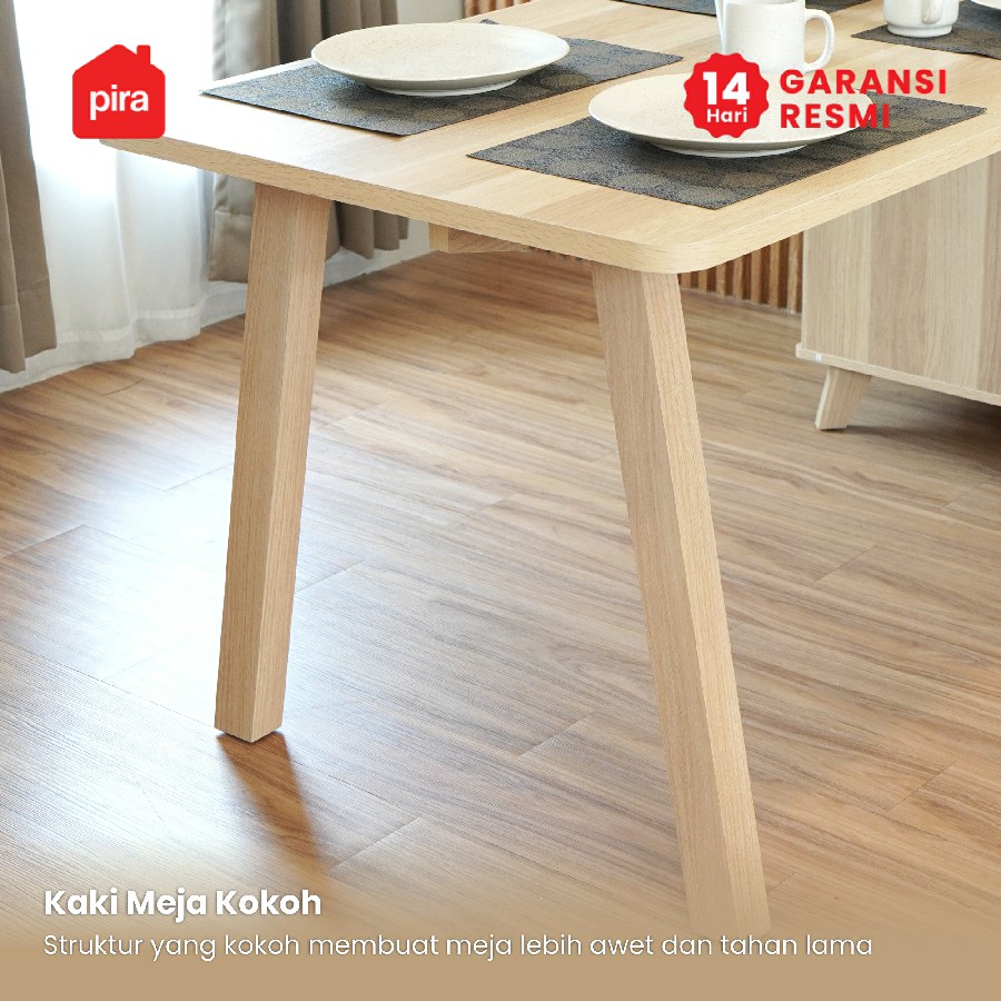 PIRA - URBAN DTSB180 MEJA MAKAN / MEJA KERJA DENGAN BUFET PENYIMPANAN warna PRO OAK - WHITE SM - PIRA - foto 7
