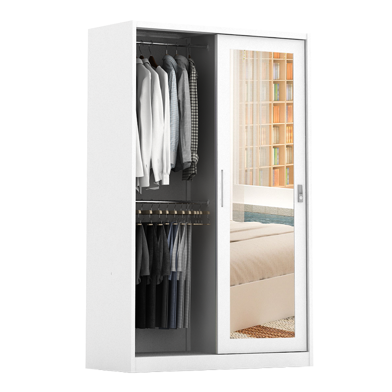 PIRA - DEXTER 120A MWDSL LEMARI PAKAIAN BESI SLIDING / PINTU GESER warna WHITE - PIRA - foto 5