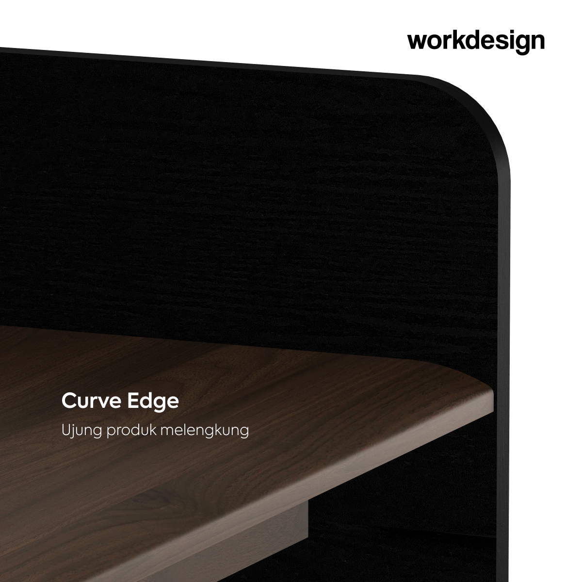 WORKDESIGN BURO DK129 MEJA KERJA / MEJA KANTOR / MEJA KERJA PARTISI warna BLACK OAK - WORKDESIGN - foto 6