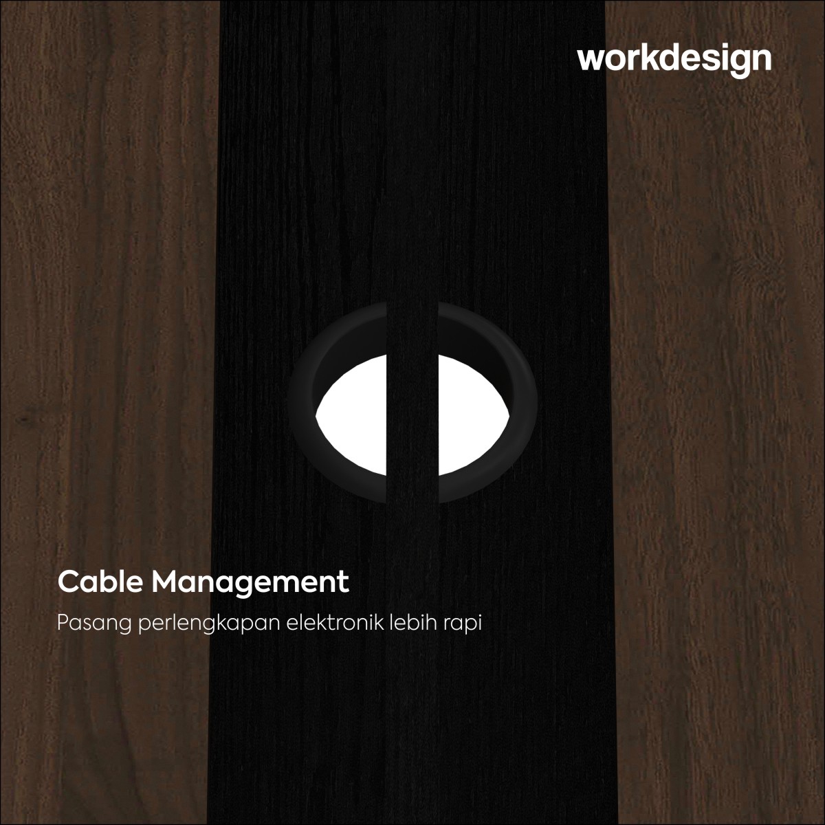WORKDESIGN BURO DK129 MEJA KERJA / MEJA KANTOR / MEJA KERJA PARTISI warna BLACK OAK - WORKDESIGN - foto 7
