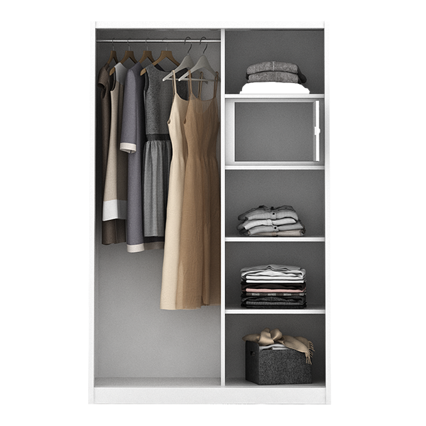 PIRA METROPOLIS - HEXA 120 A MWDSL LEMARI PAKAIAN BESI SLIDING / PINTU GESER warna WHITE - KHAKI - PIRA - foto 8