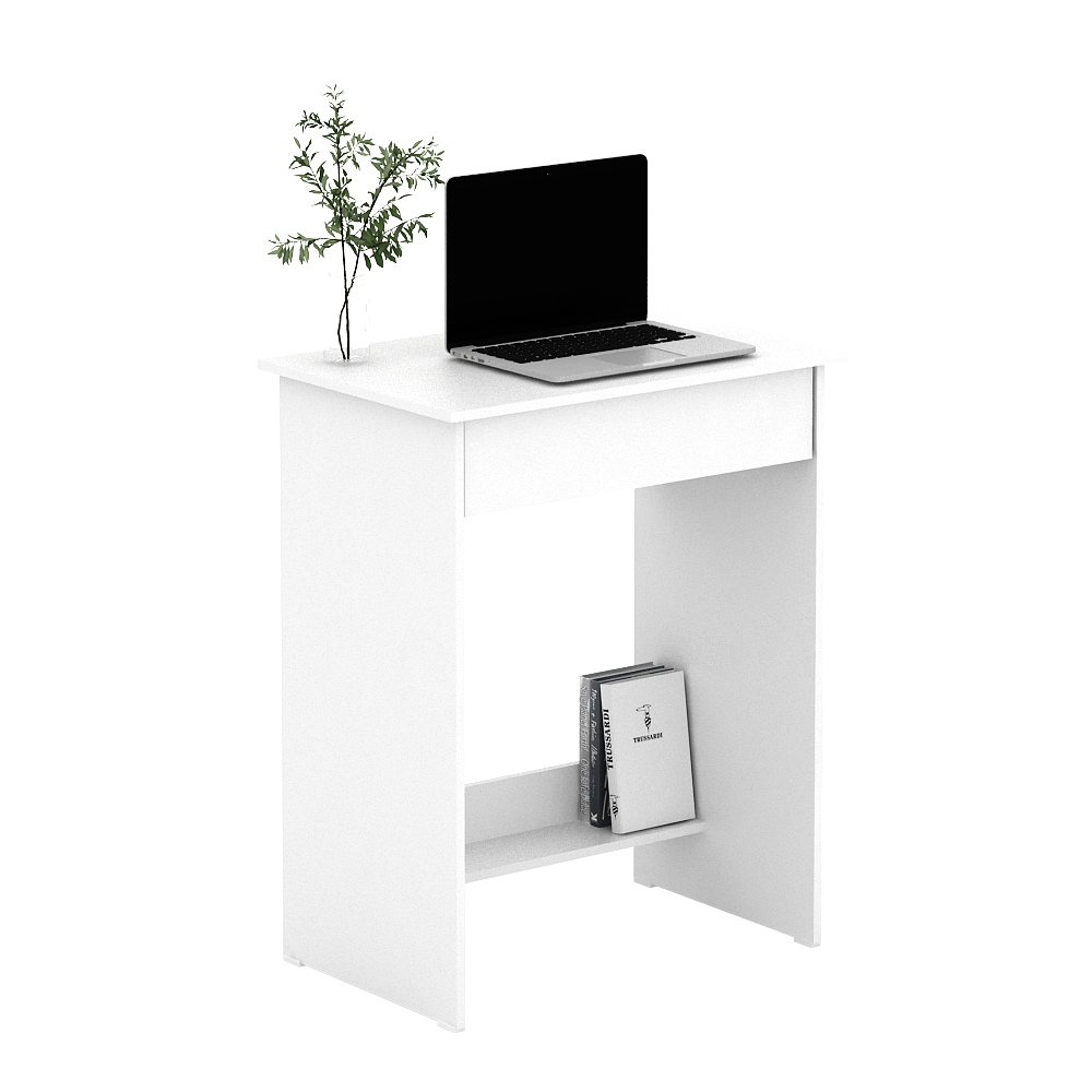 PIRA METROPOLIS OX - ARUNA DK61 MEJA BELAJAR / MEJA KOMPUTER DENGAN LACI warna WHITE - PIRA METROPOLIS OX - foto 3