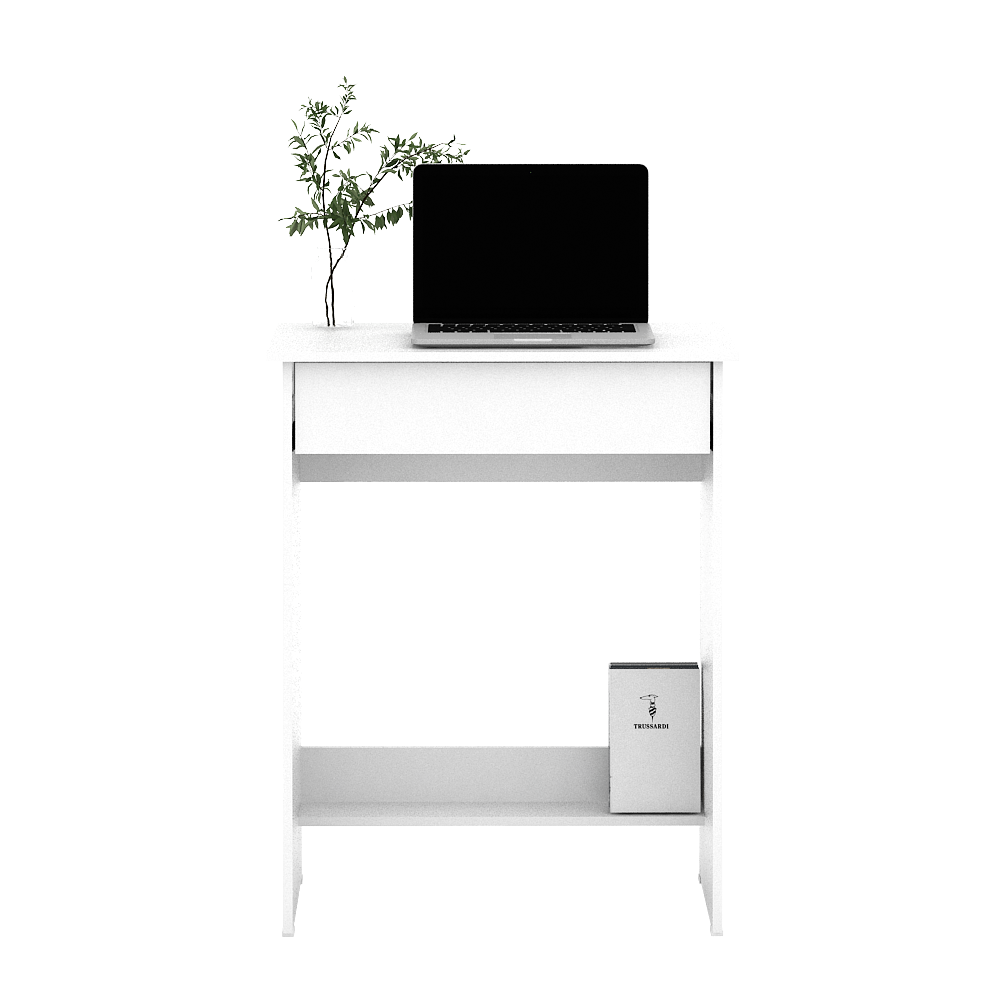 PIRA METROPOLIS OX - ARUNA DK61 MEJA BELAJAR / MEJA KOMPUTER DENGAN LACI warna WHITE - PIRA METROPOLIS OX - foto 4