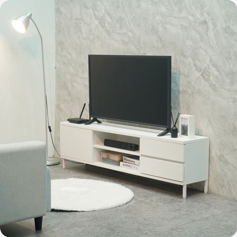 PIRA - LARSON MTV150 MEJA TV / RAK TV BESI warna WHITE - PIRA - foto 2