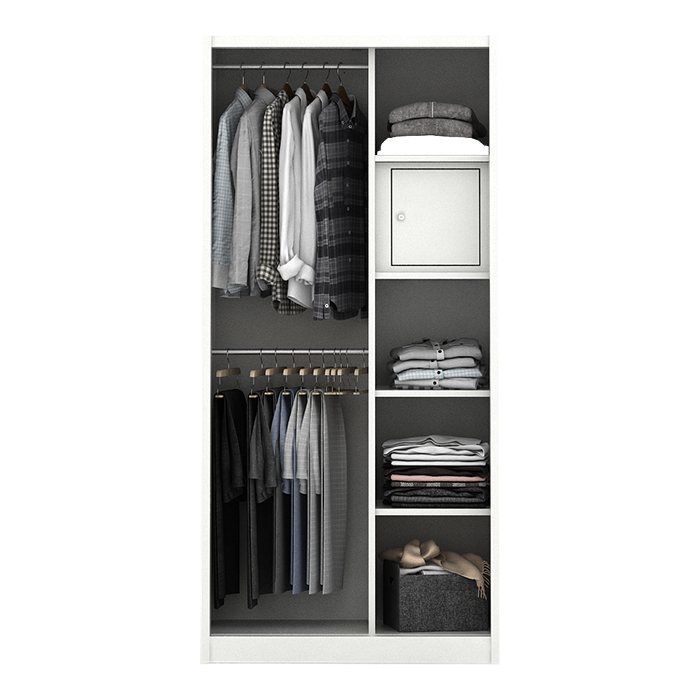 PIRA - SAXON A 90A MWDSL LEMARI PAKAIAN BESI SLIDING / PINTU GESER warna LIGHT MARBLE - WHITE - PIRA - foto 6