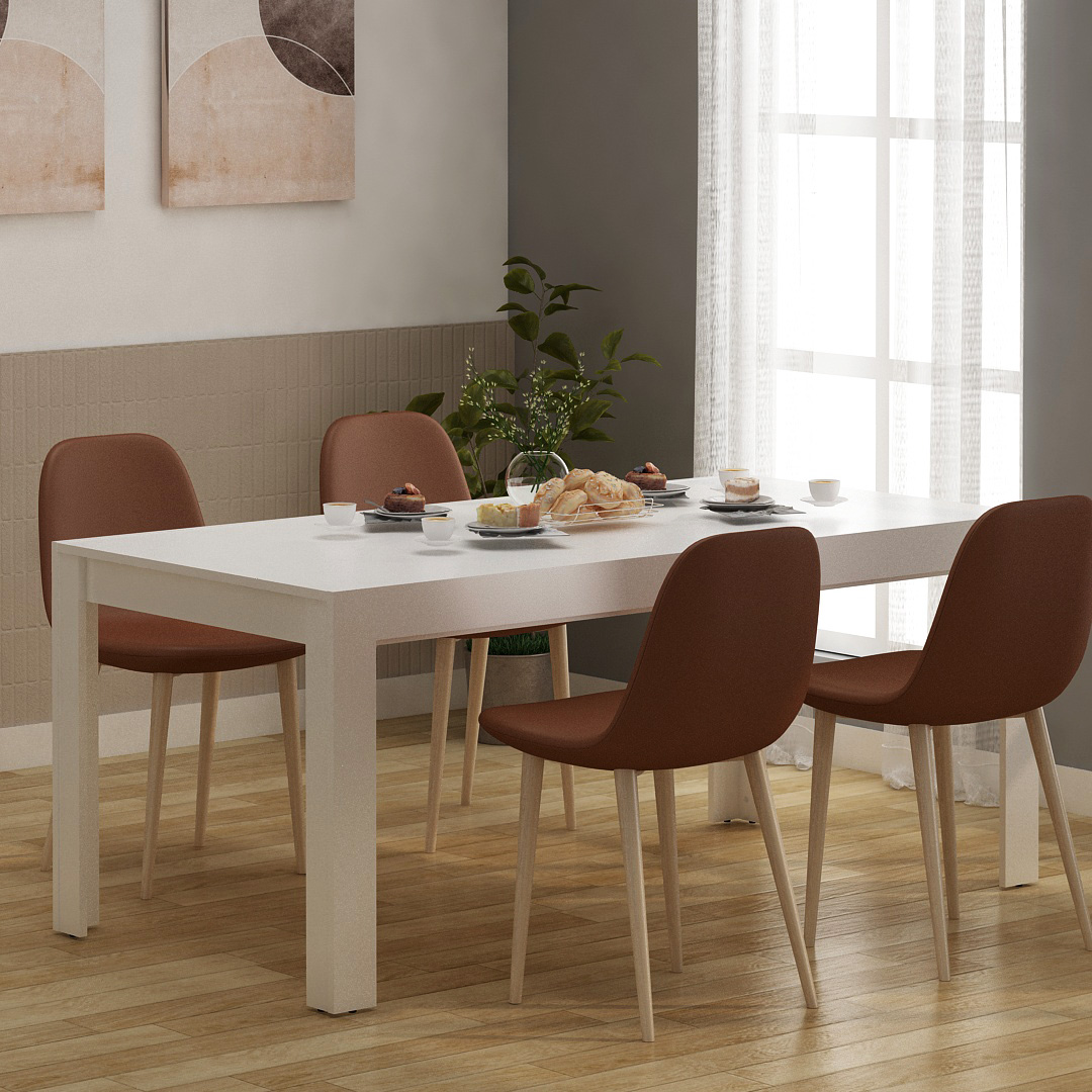 PGDT 180 WHITE GLOSSY 1 PCS + KULT DC PVC BROWN 4 PCS - foto 1