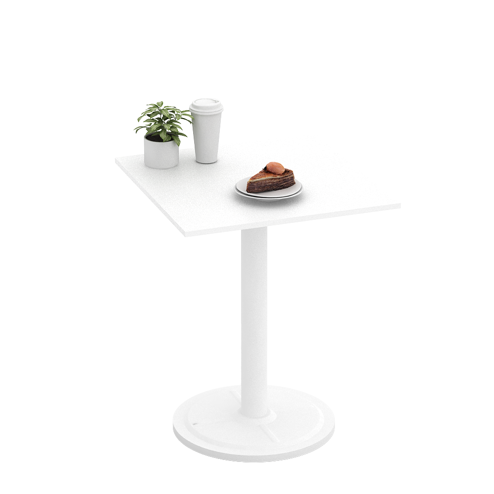 PIRA - BISTRO TAPPA DT60 MEJA MAKAN / MEJA TAMU / MEJA CAFE / MEJA TERAS / MEJA KOPI warna WHITE - PIRA - foto 3