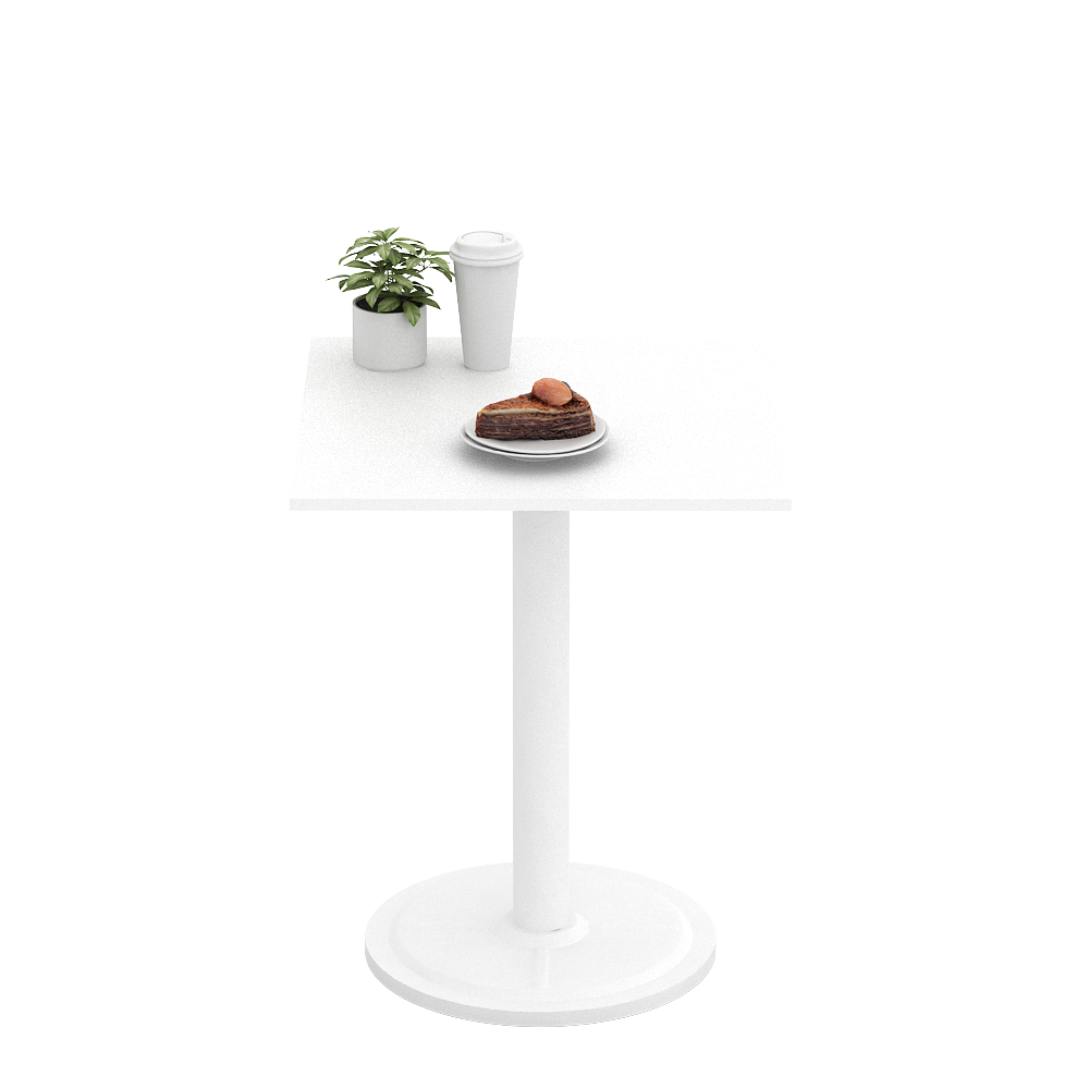 PIRA - BISTRO TAPPA DT60 MEJA MAKAN / MEJA TAMU / MEJA CAFE / MEJA TERAS / MEJA KOPI warna WHITE - PIRA - foto 4