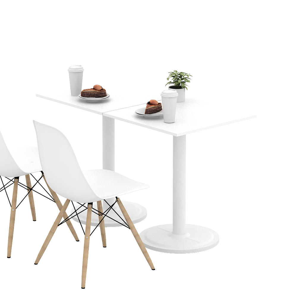 PIRA - BISTRO TAPPA DT60 MEJA MAKAN / MEJA TAMU / MEJA CAFE / MEJA TERAS / MEJA KOPI warna WHITE - PIRA - foto 8