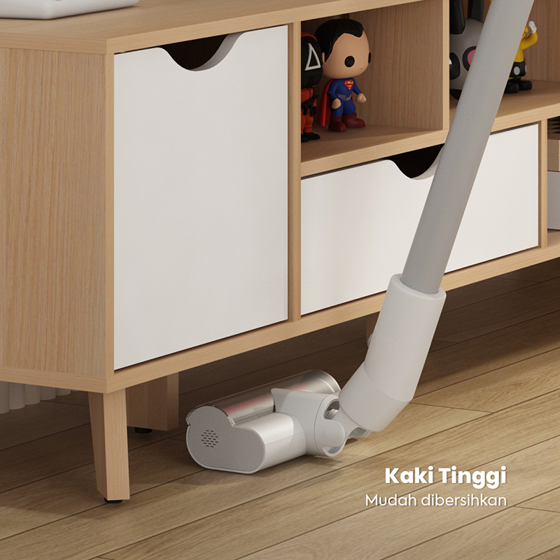 PIRA METROPOLIS - FUJI TV1500 MEJA TV / RAK TV / LEMARI TV warna PRO OAK - WHITE - PIRA METROPOLIS - foto 6