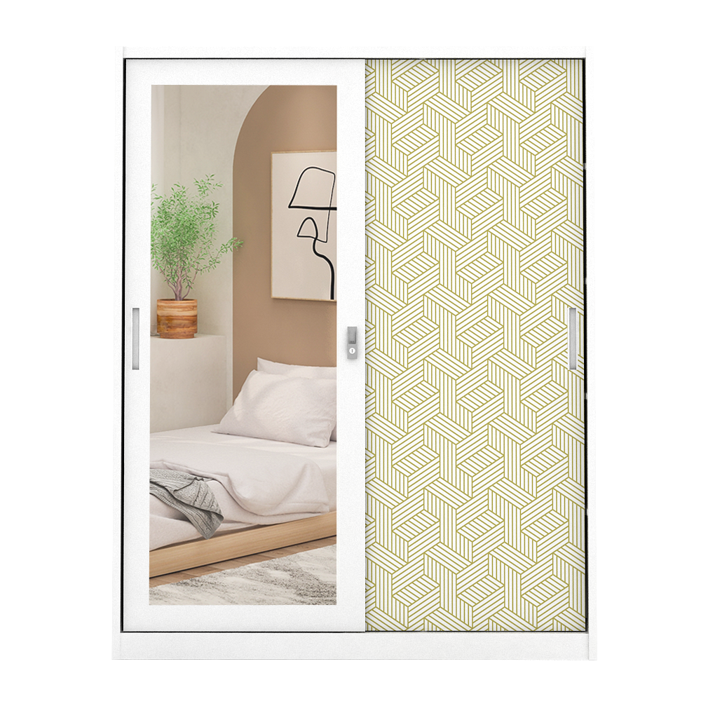 PIRA METROPOLIS - STAHL 150 A MWDSL LEMARI PAKAIAN BESI SLIDING / PINTU GESER warna WHITE - METROPOLIS - foto 2