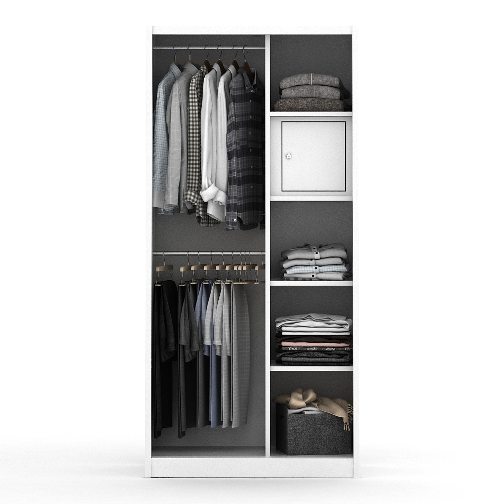 PIRA METROPOLIS - HEXA 90 A MWDSL LEMARI PAKAIAN BESI SLIDING / PINTU GESER warna WHITE - KHAKI - PIRA - foto 8