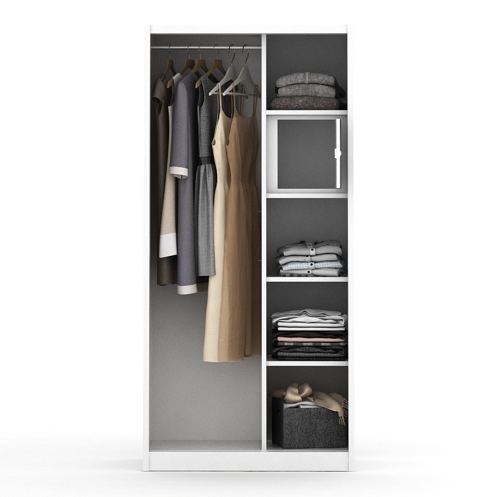 PIRA METROPOLIS - HEXA 90 A MWDSL LEMARI PAKAIAN BESI SLIDING / PINTU GESER warna WHITE - KHAKI - PIRA - foto 9