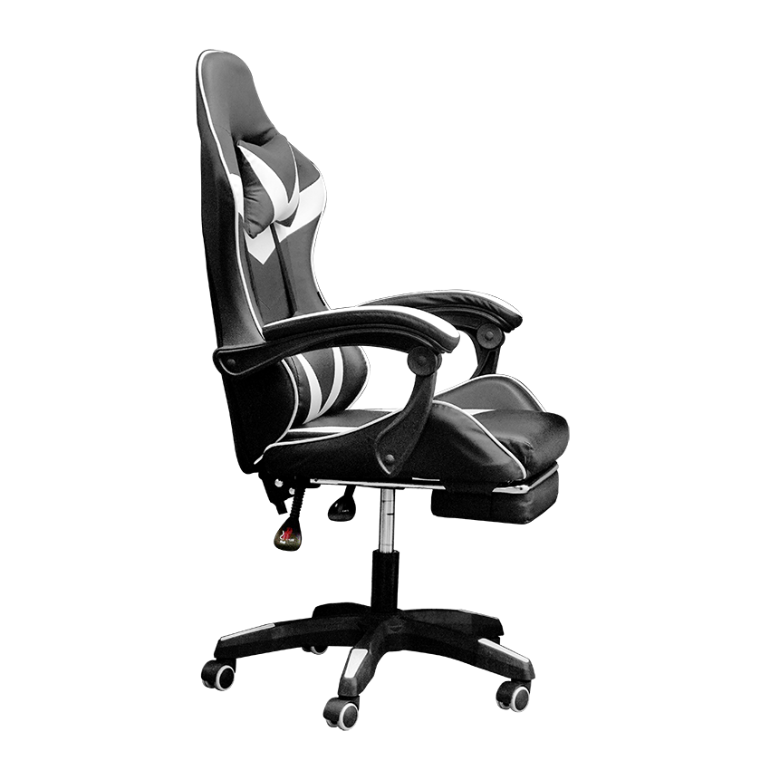 PIRA -  X-WING GC V2 KURSI GAMING DENGAN SANDARAN KAKI DAN FITUR MASSAGE / PIJAT warna BLACK - WHITE - BLACK - PIRA - foto 2