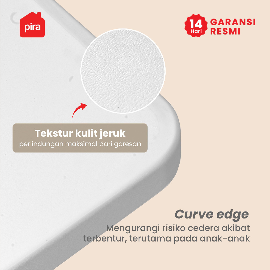 PIRA - FOLDA FT152 H MEJA SERBAGUNA / MEJA LIPAT OUTDOOR / MEJA TAMAN / MEJA MAKAN warna WHITE - PIRA - foto 5