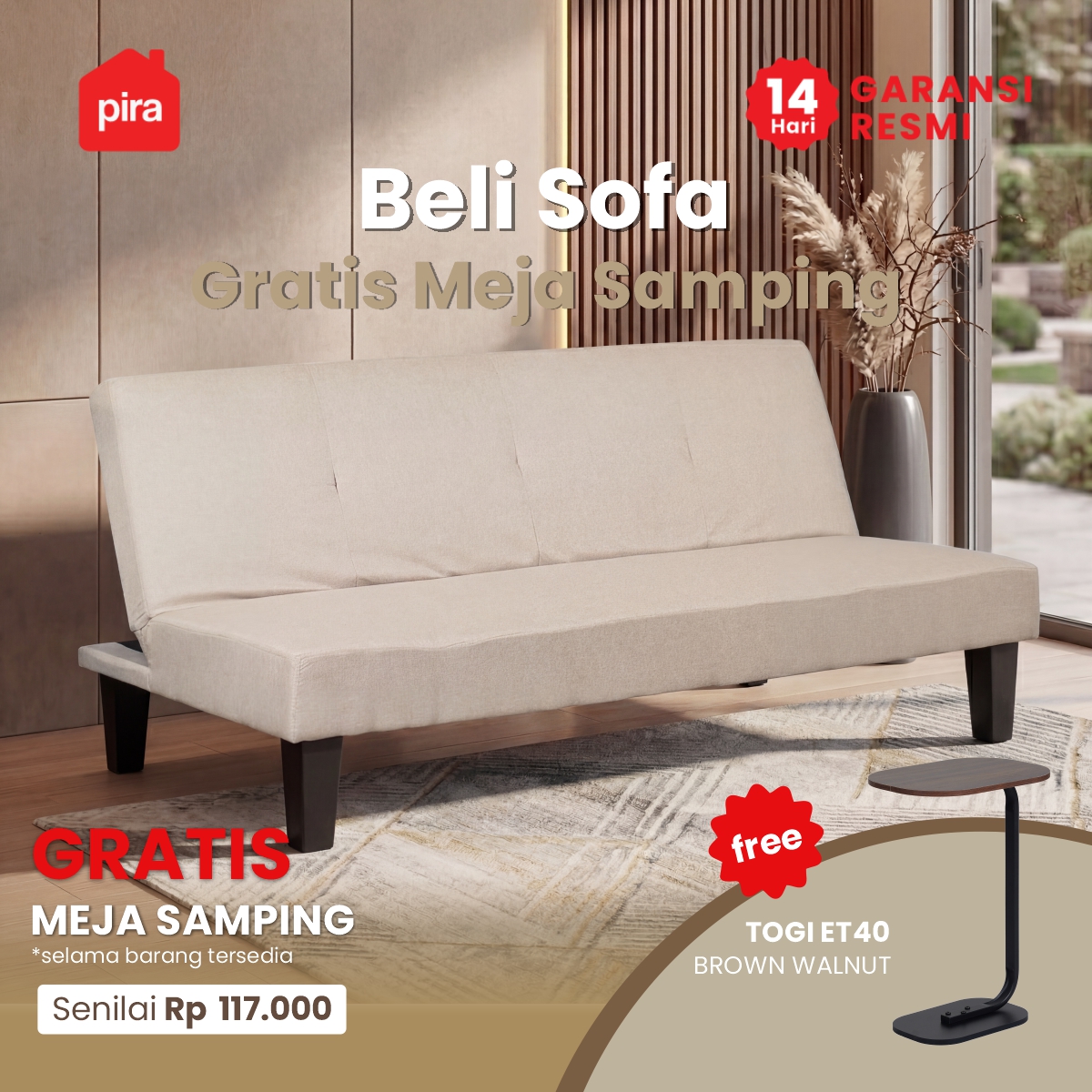 OLA SBD BOUTIQUE BEIGE + TOGI ET40 BROWN WALNUT - foto 1