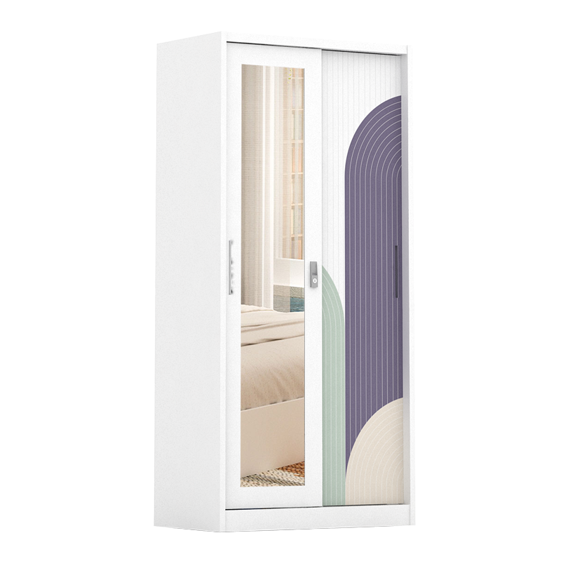 PIRA - DEXTER 90A MWDSL LEMARI PAKAIAN BESI SLIDING / PINTU GESER warna WHITE - PIRA - foto 1