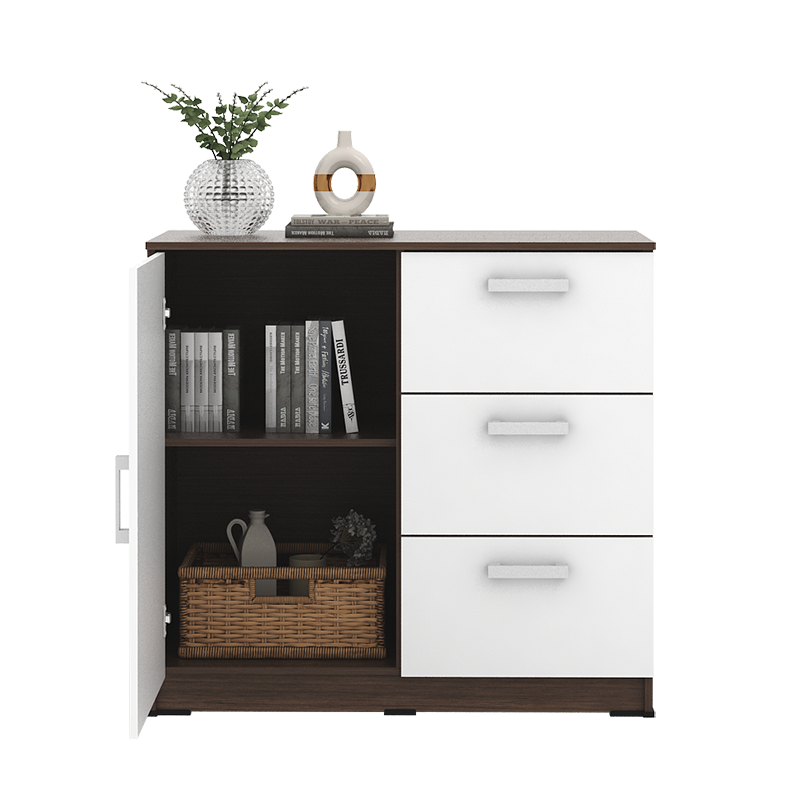 PIRA METROPOLIS - ALBA BAZ SB 80 BUFET warna AMERICAN WALNUT - WHITE - METROPOLIS - foto 3