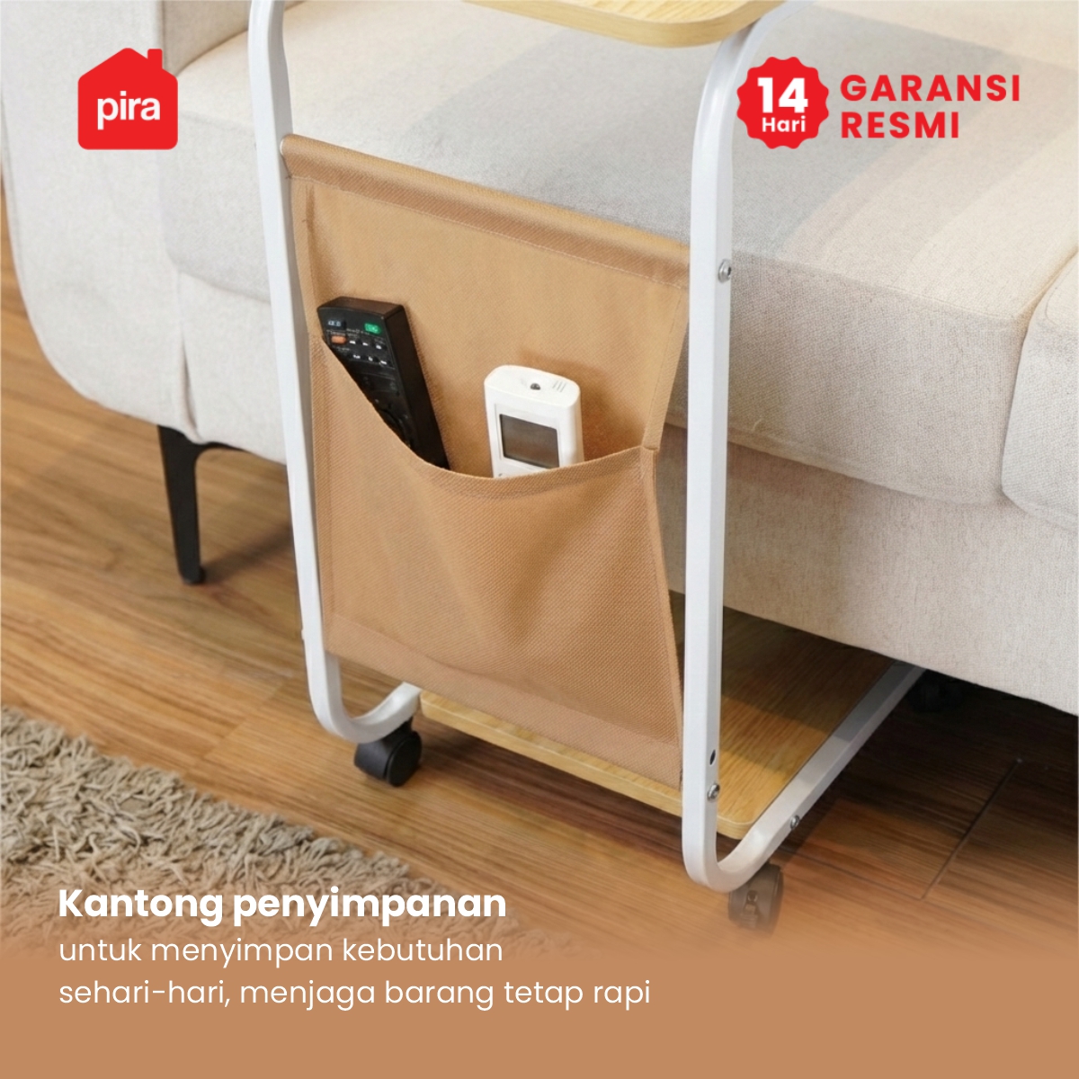 PIRA - MOGI ET40 MEJA KOPI / MEJA SUDUT SOFA / MEJA SAMPING / MEJA KECIL warna WHITE - OAK - PIRA - foto 7