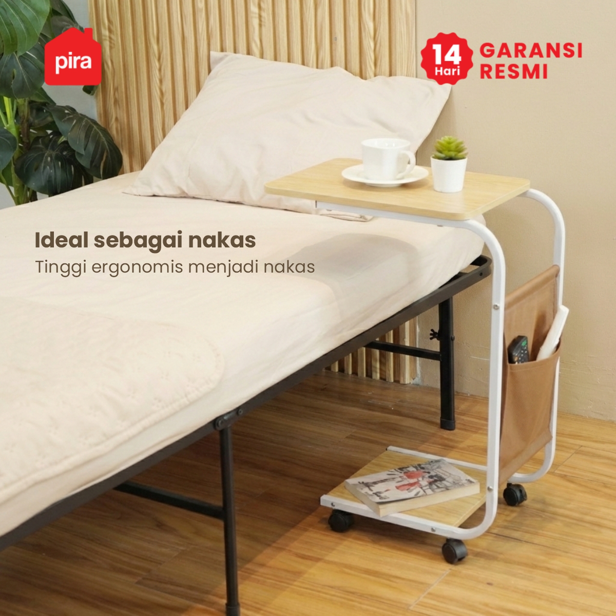 PIRA - MOGI ET40 MEJA KOPI / MEJA SUDUT SOFA / MEJA SAMPING / MEJA KECIL warna WHITE - OAK - PIRA - foto 6