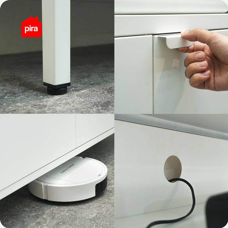 PIRA - ALEX MTV120 MEJA TV / RAK TV BESI warna WHITE - PIRA - foto 3