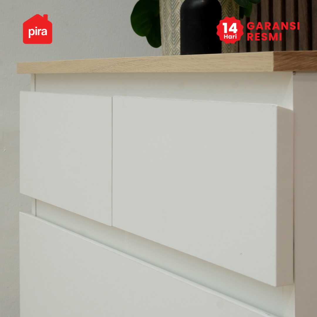 PIRA -  LINUS CH4+2 LEMARI LACI / LEMARI SUSUN / DRAWER warna WHITE - PRO OAK - PIRA - foto 6