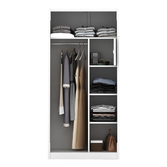 PIRA - CATTA 90 MWDSL LEMARI PAKAIAN BESI SLIDING / PINTU GESER warna LIGHT MARBLE - PIRA - foto 6