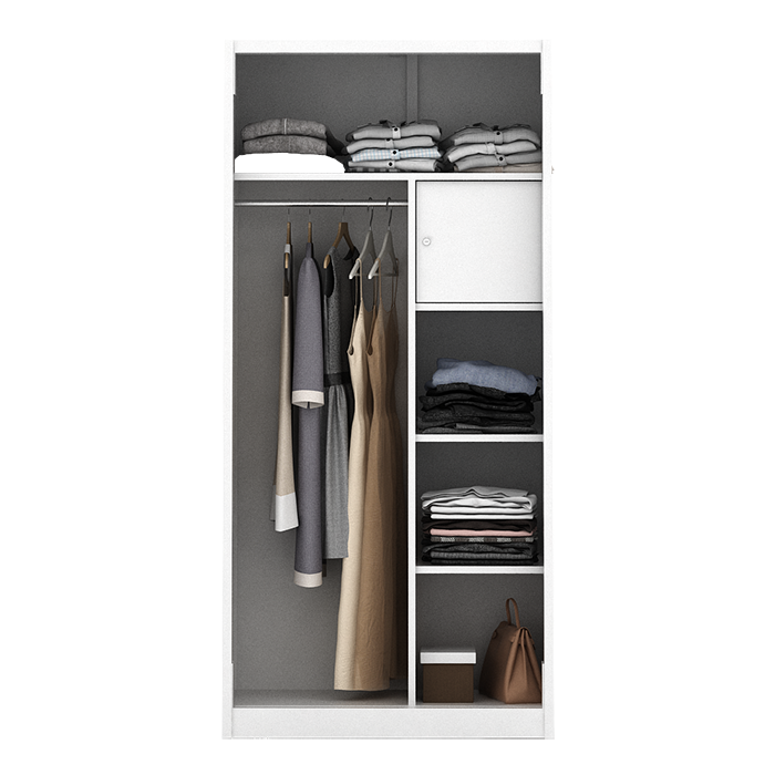 PIRA - CATTA 90 MWDSL LEMARI PAKAIAN BESI SLIDING / PINTU GESER warna LIGHT MARBLE - PIRA - foto 7