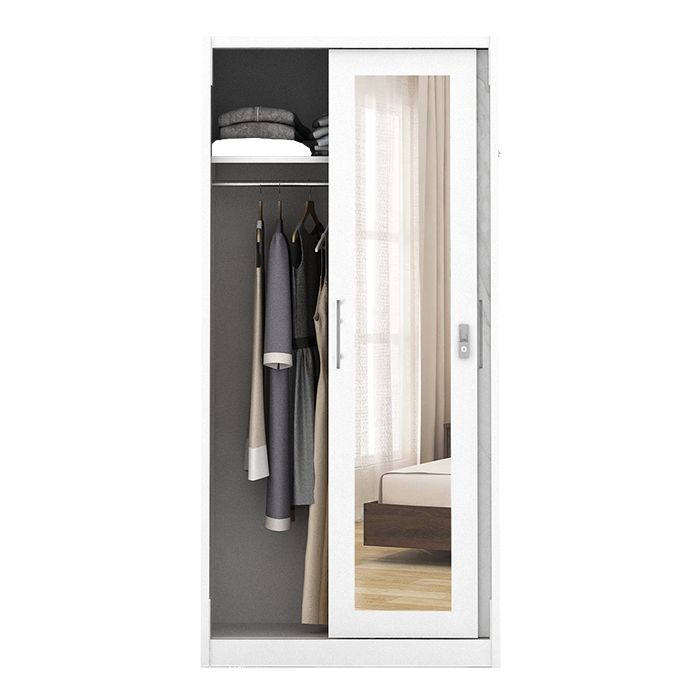 PIRA - CATTA 90 MWDSL LEMARI PAKAIAN BESI SLIDING / PINTU GESER warna LIGHT MARBLE - PIRA - foto 4