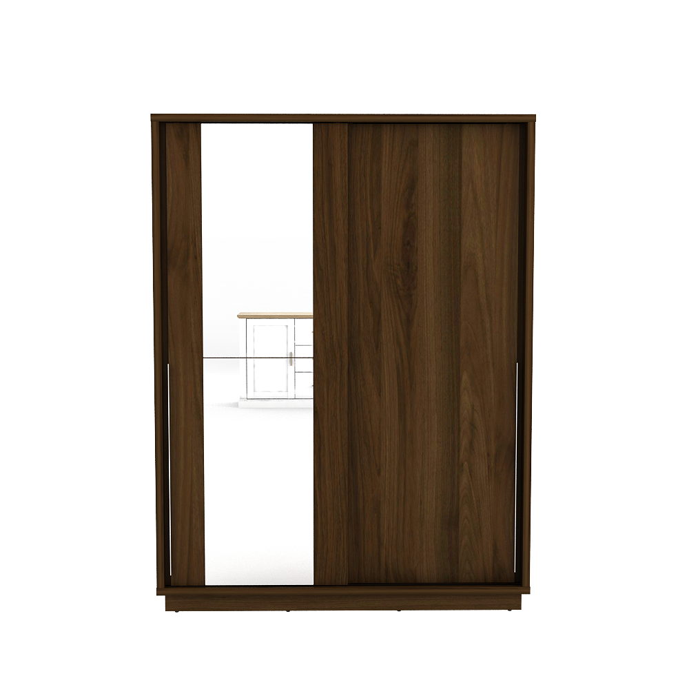 PIRA SKV - RAMONA 150 WDSL LEMARI PAKAIAN PINTU GESER KAYU GELAP BROWN WALNUT warna BROWN WALNUT - SKV - foto 3
