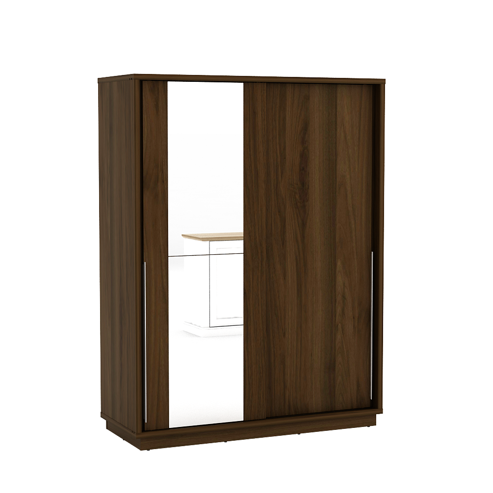 PIRA SKV - RAMONA 150 WDSL LEMARI PAKAIAN PINTU GESER KAYU GELAP BROWN WALNUT warna BROWN WALNUT - SKV - foto 4
