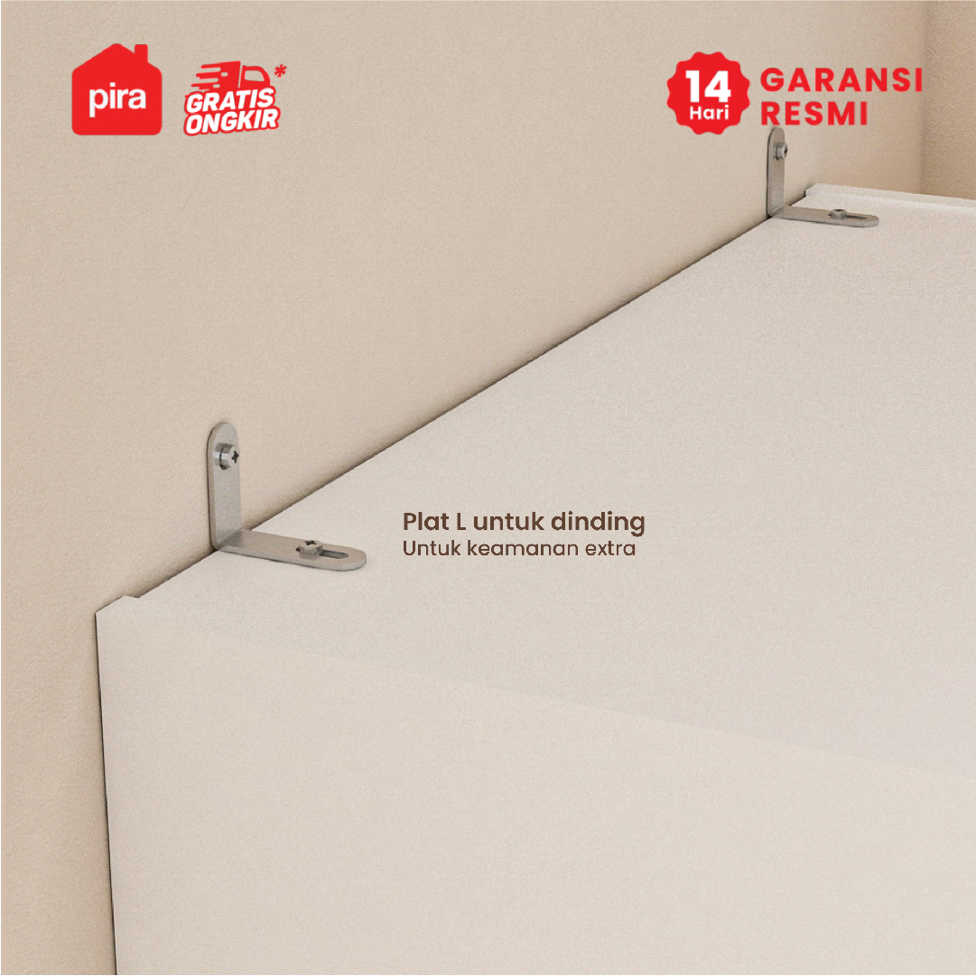 PIRA WORK - ROYCE AVA DK60 MEJA BELAJAR / MEJA KERJA LIPAT / RAK BUKU warna WHITE SM - PRO OAK - PIRA - foto 7