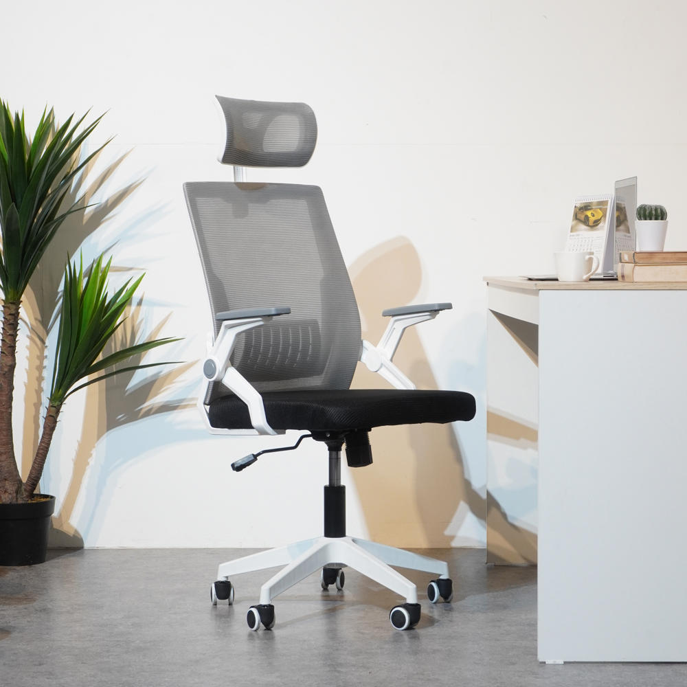 PIRA WORK -  MARA EC KURSI KERJA / KURSI KANTOR / KURSI ERGONOMIS / KURSI KANTOR HIDROLIK / KURSI JARING / KURSI PUTAR warna GREY - WHITE - BLACK - PIRA WORK - foto 1