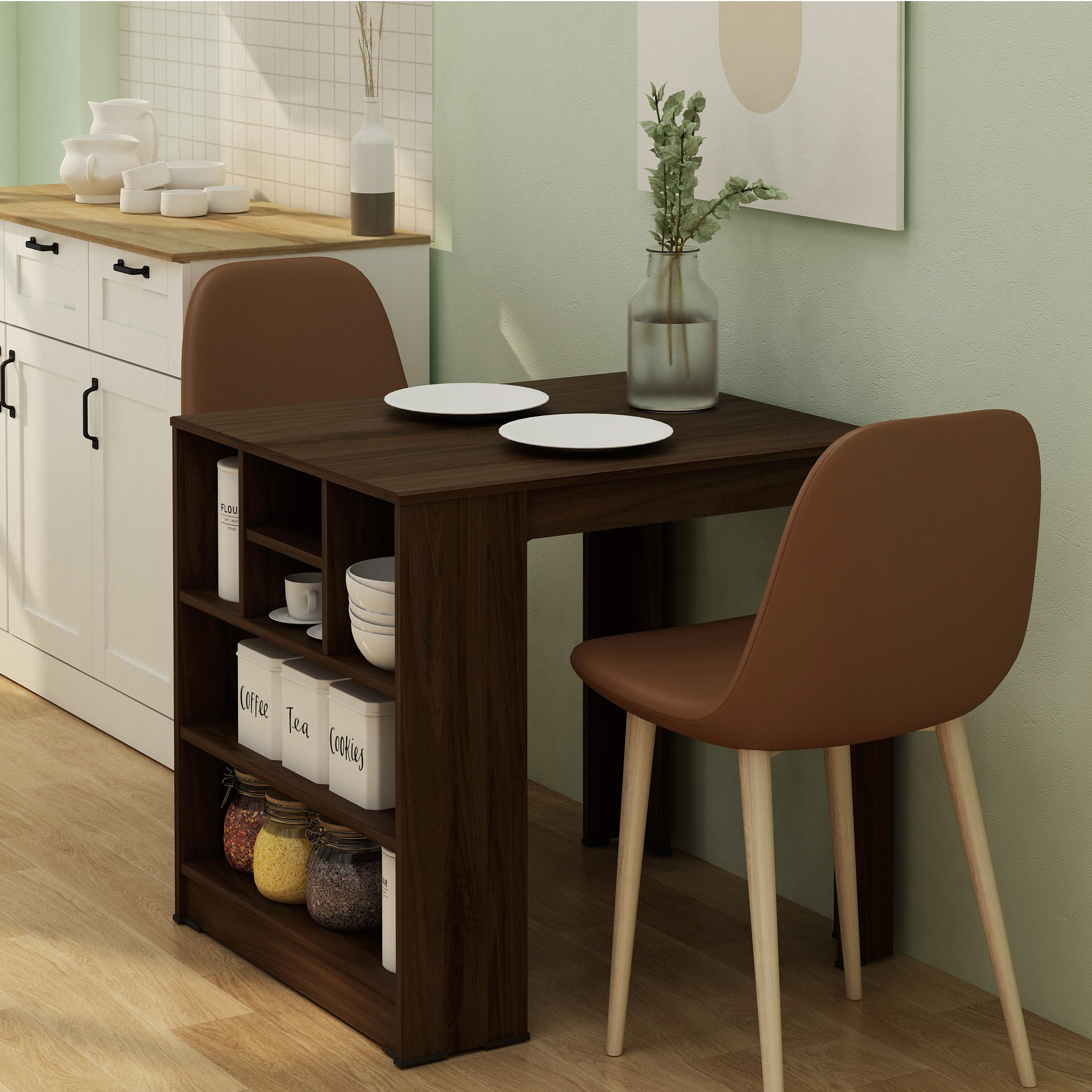 VOILA DT80 BROWN WALNUT 1 PCS + KULT DC PVC BROWN 2 PCS - foto 1