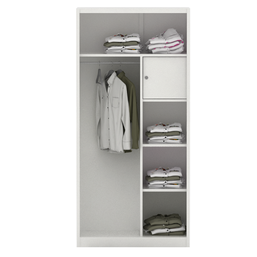 PIRA - SAXON 90 NN MWDSL LEMARI PAKAIAN BESI SLIDING / PINTU GESER warna WHITE - BAVARIAN - foto 5