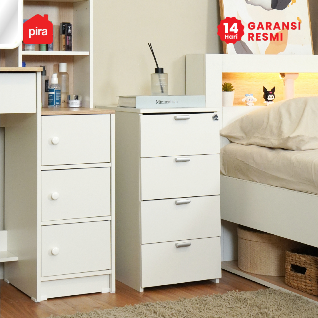 PIRA METROPOLIS - LUNAR CH4 LEMARI LACI 4 SUSUN / DRAWER warna WHITE - PIRA METROPOLIS - foto 5