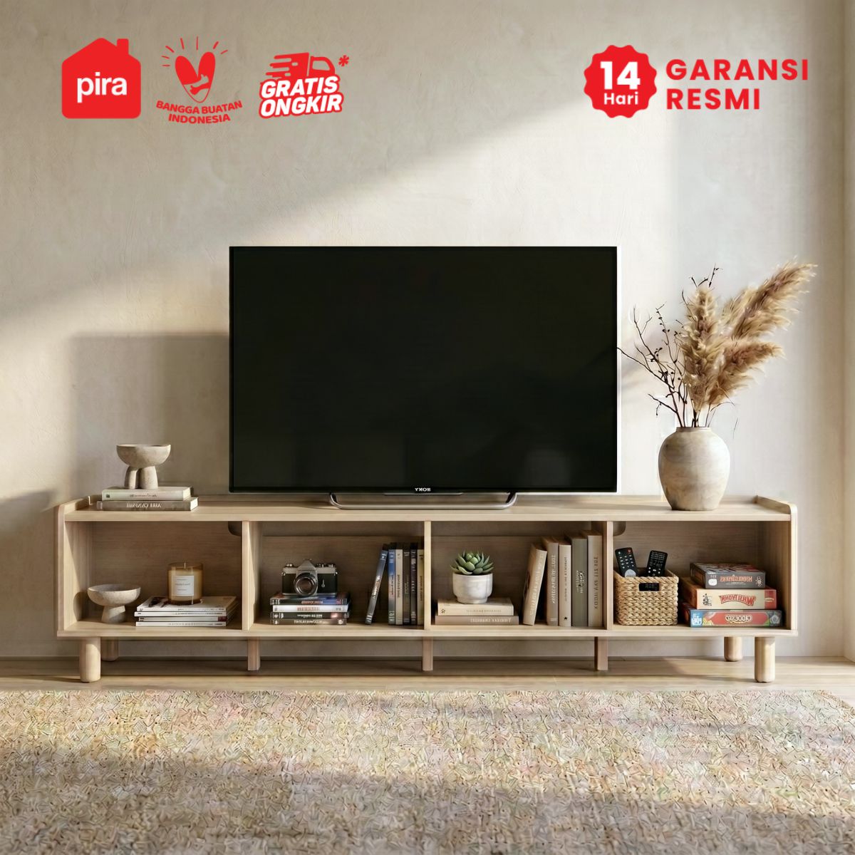 PIRA -  SHIBUI TV200 MEJA TV / RAK TV / LEMARI TV / KABINET TV warna PRO OAK - PIRA - foto 4