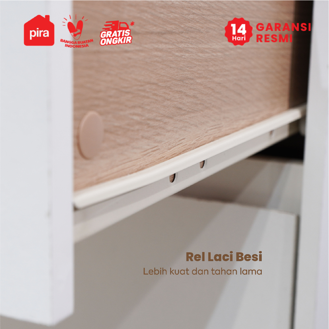 PIRA METROPOLIS OX -  HIRO CH480 LEMARI LACI / LEMARI SUSUN / DRAWER / LACI SUSUN warna WHITE - PRO OAK - PIRA METROPOLIS - foto 6