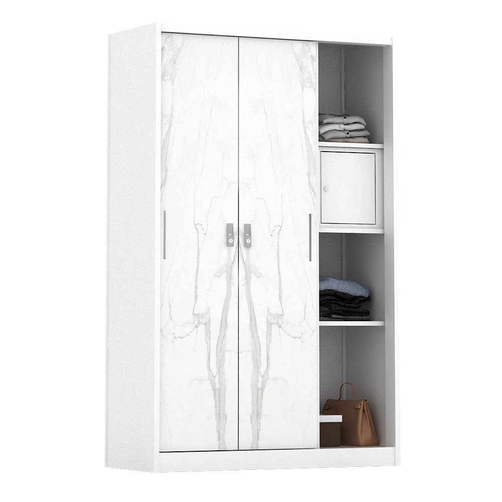 PIRA - CATTA A 3A SSL MWD LEMARI PAKAIAN BESI 3 PINTU warna WHITE - PIRA - foto 10