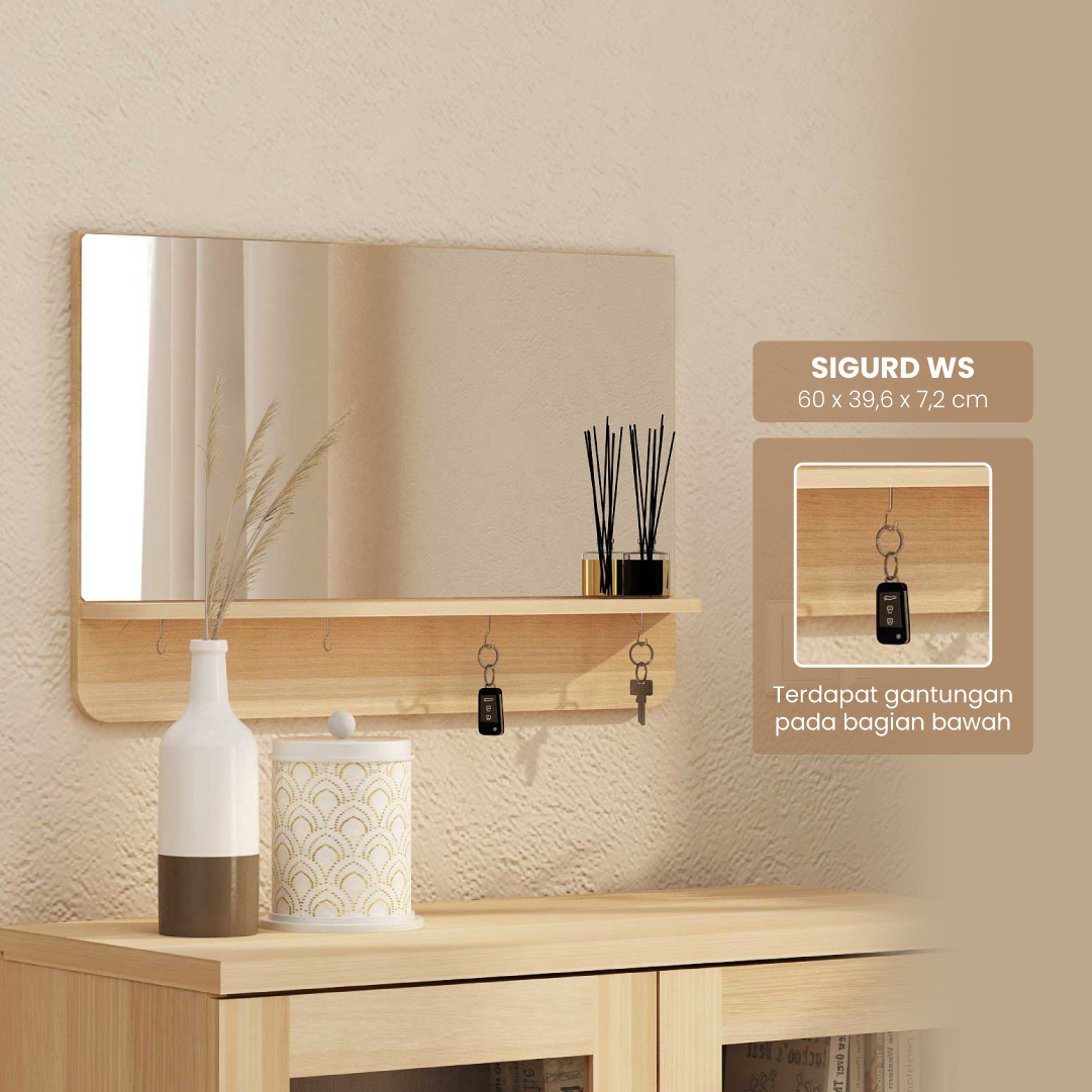 PIRA OX - SIGURD WS RAK DINDING / RAK AKSESORIS warna PRO OAK - PIRA OX - foto 1
